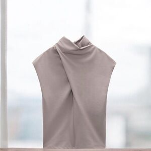 Zara Light Gray Cowl Neck Sweater